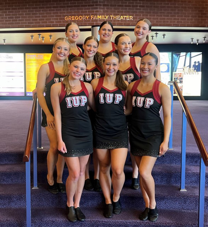 IUP Dance Team before performing at the competition.