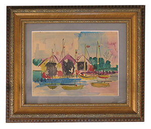 Original Watercolor, Sailboats