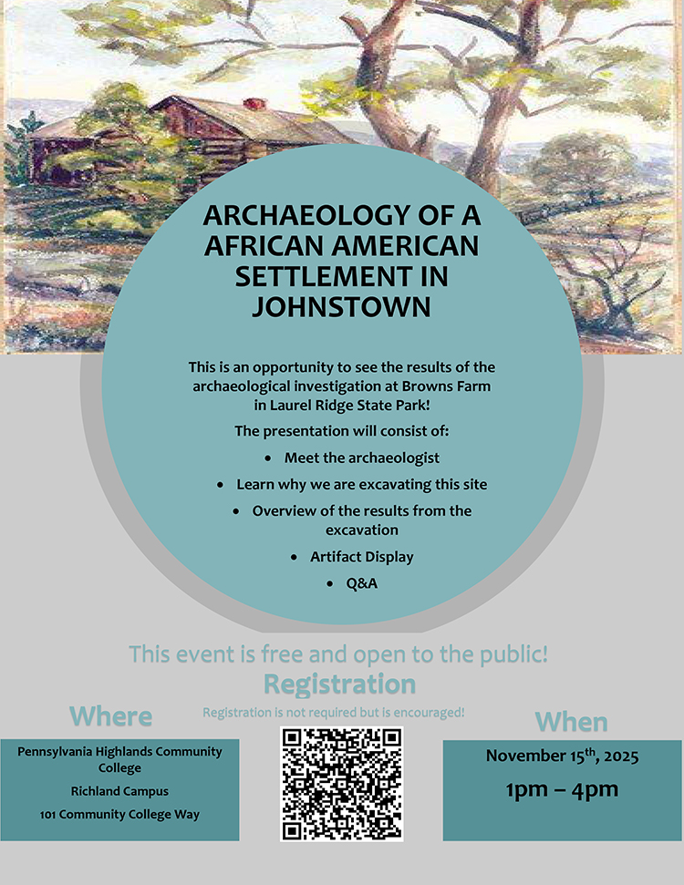 Recent and Upcoming Presentations on Johnstown Area Archaeology