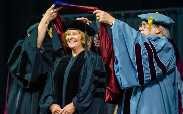 Bonnie Anderson receiving an honorary degree