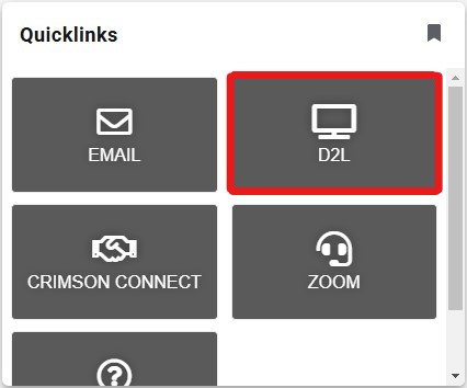 Access D2L from Quicklinks in MyIUP