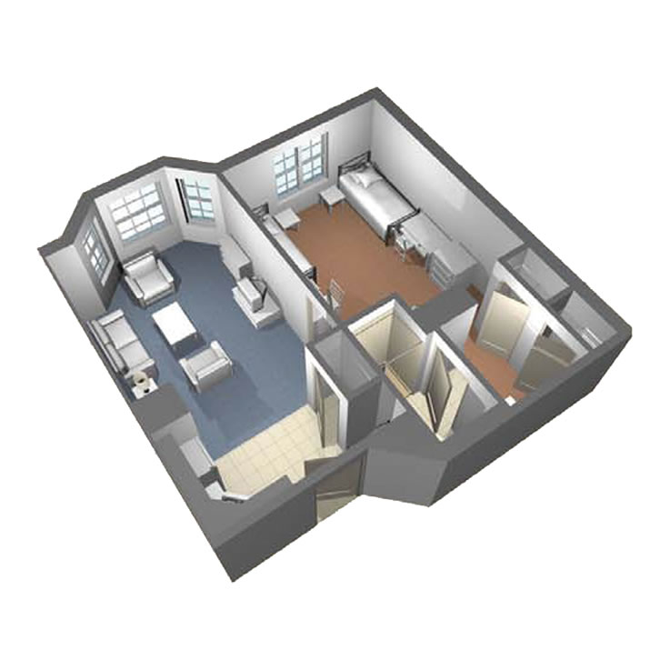 Two-Person Shared Suite