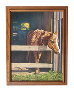 Original Painting, Horse on an Autumn Day