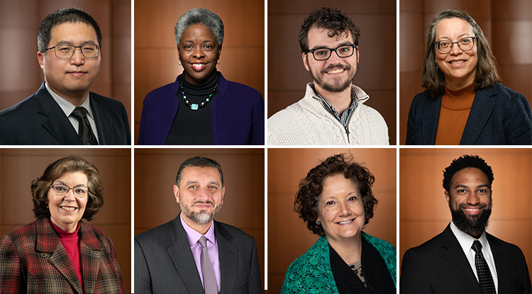 A collection of faculty and staff portrait examples.