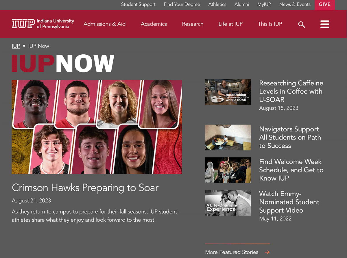 New IUP Now Website Launches