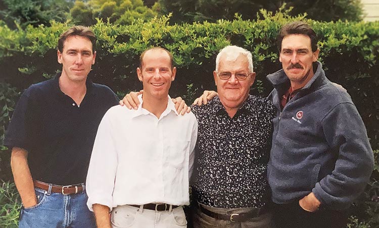 Bob Slenker on a visit with his former students in California in the late ’90s