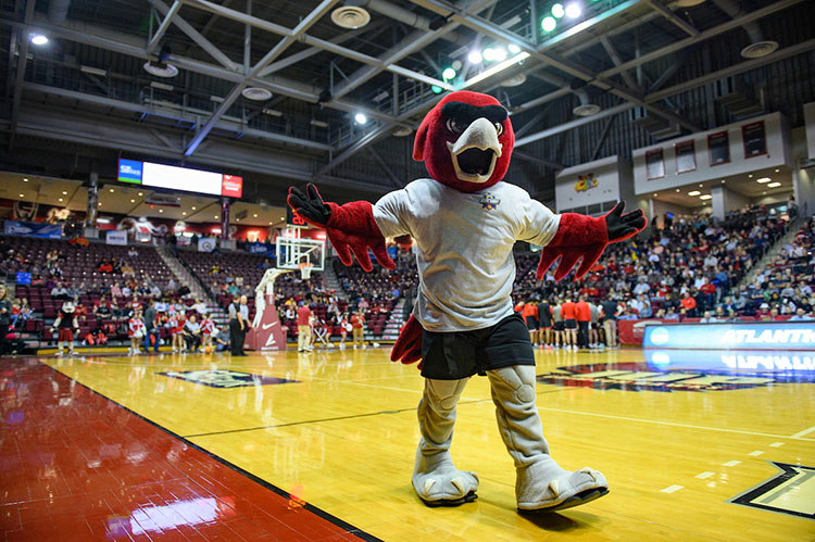 IUP's Mascot Norm in the KCAC.