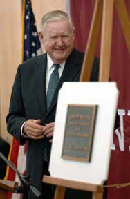 John Murtha during the 2005 unveiling of the Northpointe building plaque in his honor John Murtha during the 2005 unveiling of the Northpointe building plaque in his honor