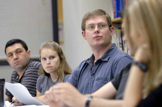 Attentive Criminology graduate students in lecture Attentive Criminology graduate students in lecture
