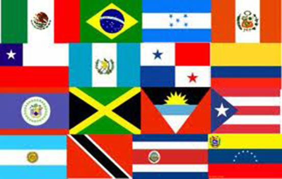 hispanic flags collage